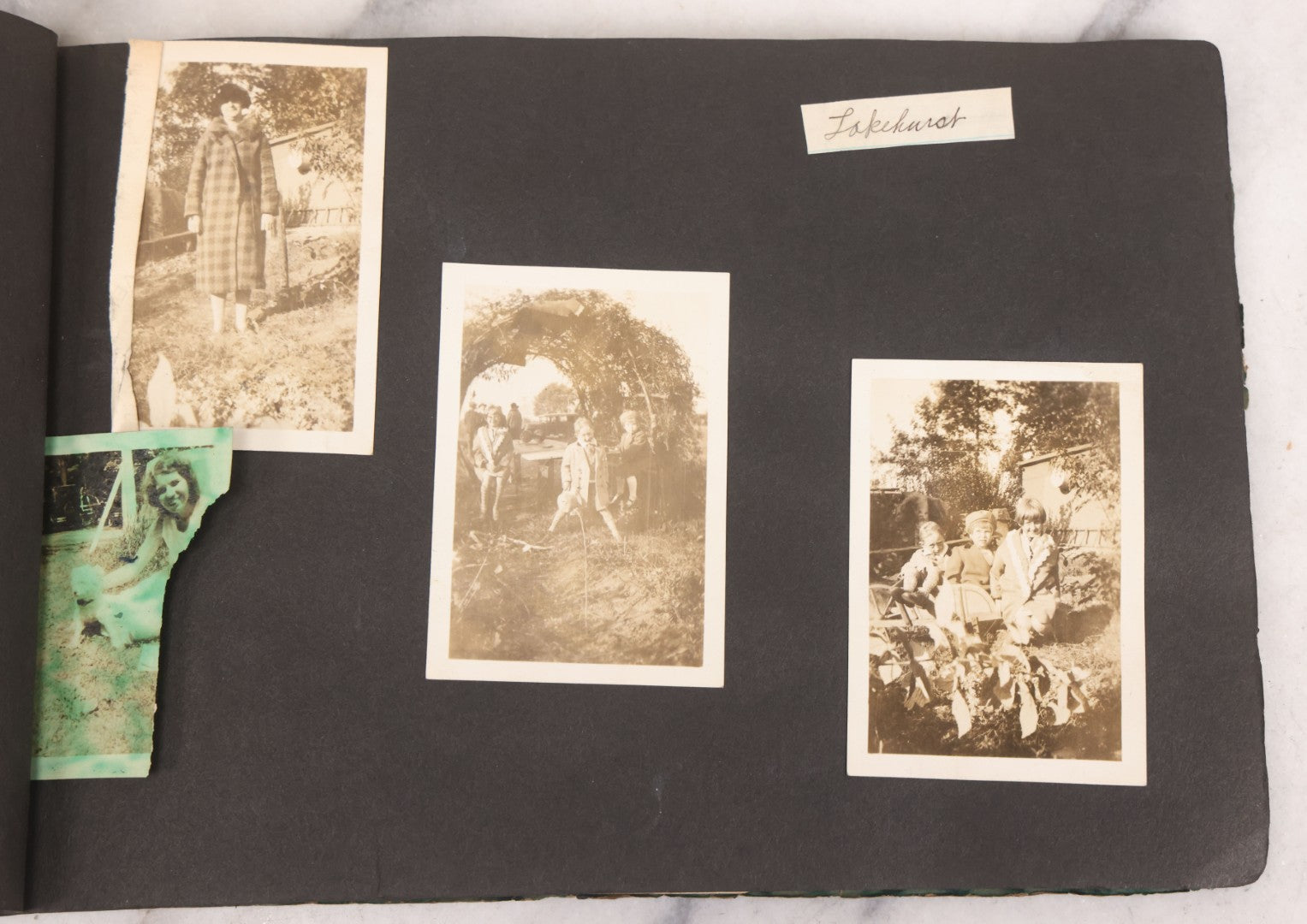 Lot 086 - Pair Of Rough Condition Vintage Snapshot Photo Albums With Dozens Of Photos Including Many Taken On And Around Heinz Pier, Atlantic City, New Jersey, And Other Lakes And Beaches In Upstate, New York