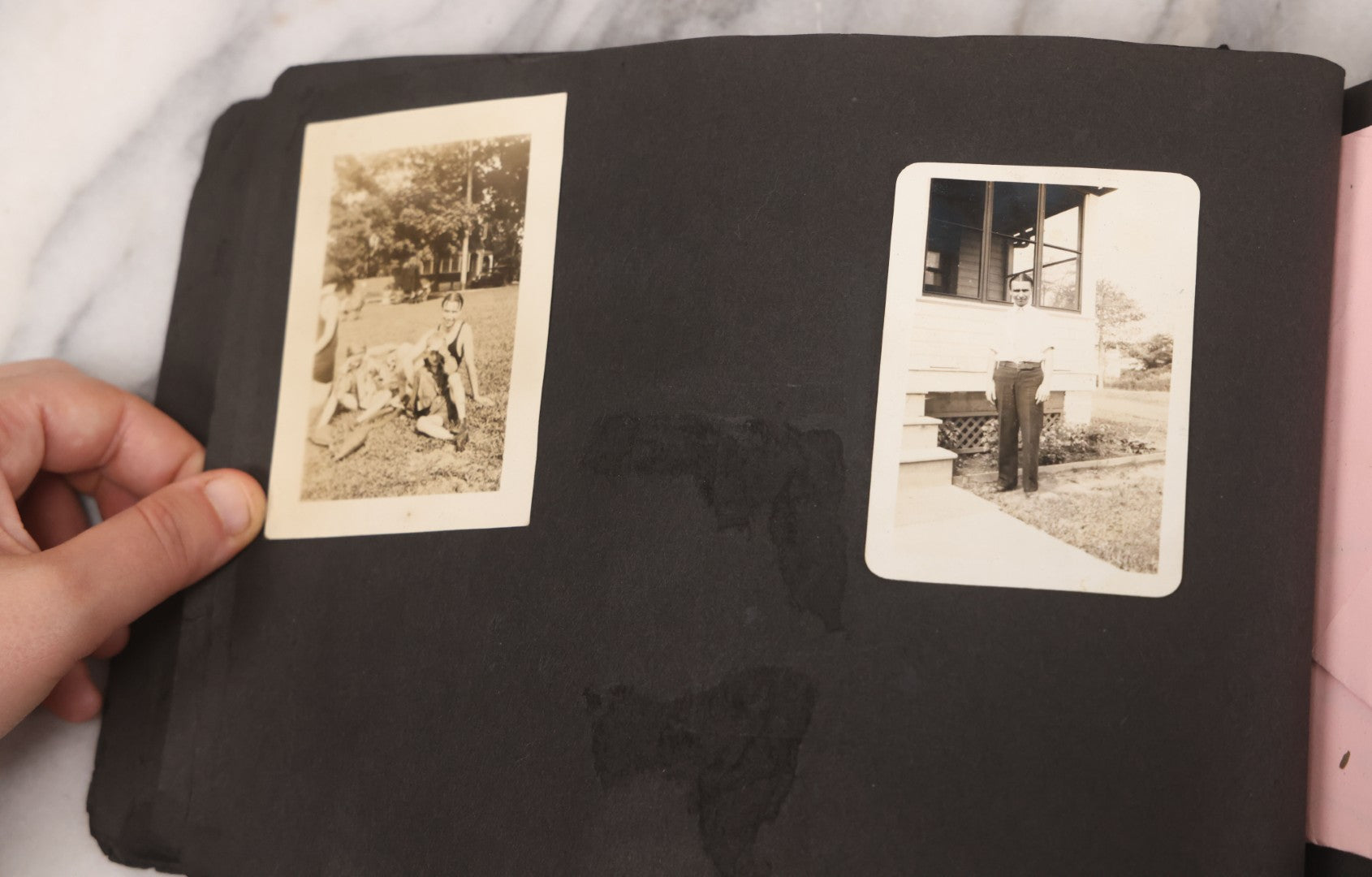 Lot 086 - Pair Of Rough Condition Vintage Snapshot Photo Albums With Dozens Of Photos Including Many Taken On And Around Heinz Pier, Atlantic City, New Jersey, And Other Lakes And Beaches In Upstate, New York