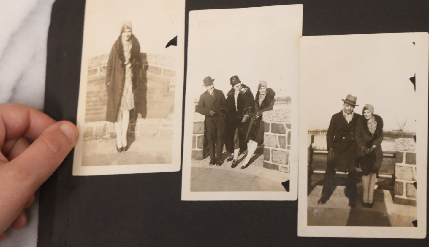 Lot 086 - Pair Of Rough Condition Vintage Snapshot Photo Albums With Dozens Of Photos Including Many Taken On And Around Heinz Pier, Atlantic City, New Jersey, And Other Lakes And Beaches In Upstate, New York