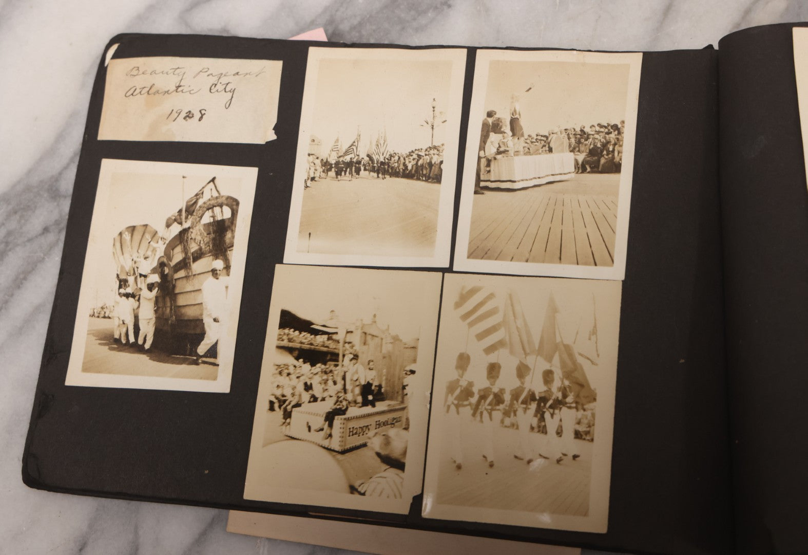 Lot 086 - Pair Of Rough Condition Vintage Snapshot Photo Albums With Dozens Of Photos Including Many Taken On And Around Heinz Pier, Atlantic City, New Jersey, And Other Lakes And Beaches In Upstate, New York