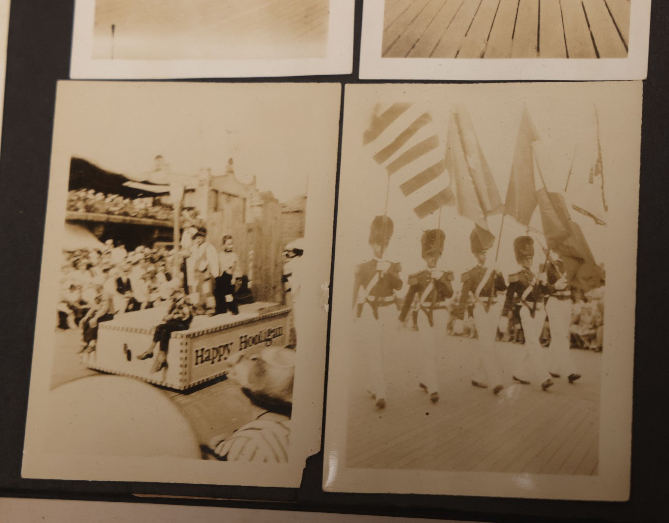 Lot 086 - Pair Of Rough Condition Vintage Snapshot Photo Albums With Dozens Of Photos Including Many Taken On And Around Heinz Pier, Atlantic City, New Jersey, And Other Lakes And Beaches In Upstate, New York