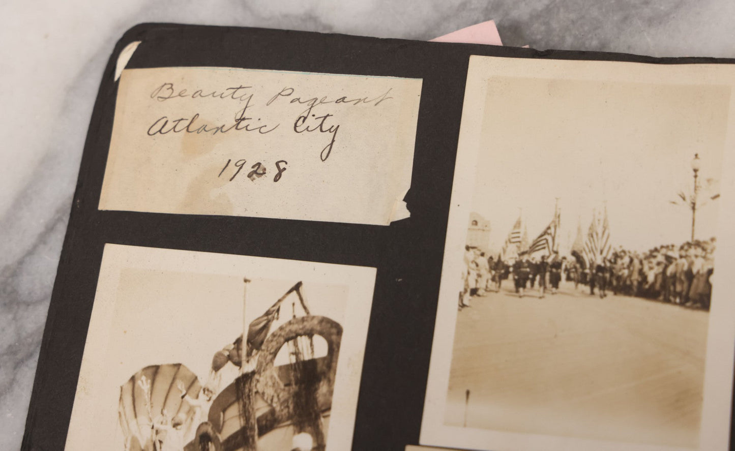 Lot 086 - Pair Of Rough Condition Vintage Snapshot Photo Albums With Dozens Of Photos Including Many Taken On And Around Heinz Pier, Atlantic City, New Jersey, And Other Lakes And Beaches In Upstate, New York