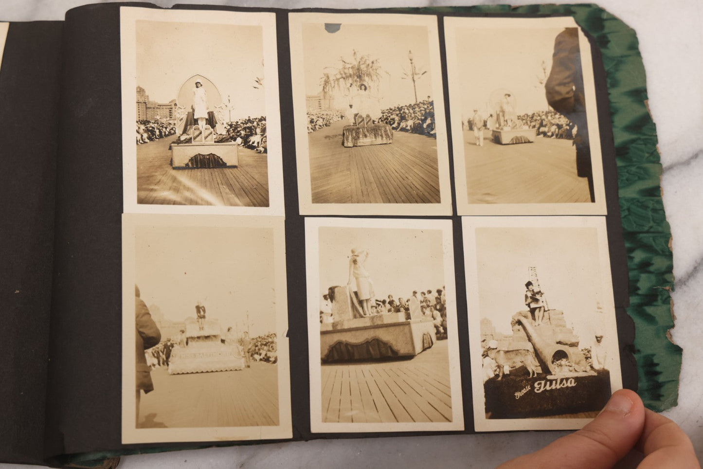 Lot 086 - Pair Of Rough Condition Vintage Snapshot Photo Albums With Dozens Of Photos Including Many Taken On And Around Heinz Pier, Atlantic City, New Jersey, And Other Lakes And Beaches In Upstate, New York