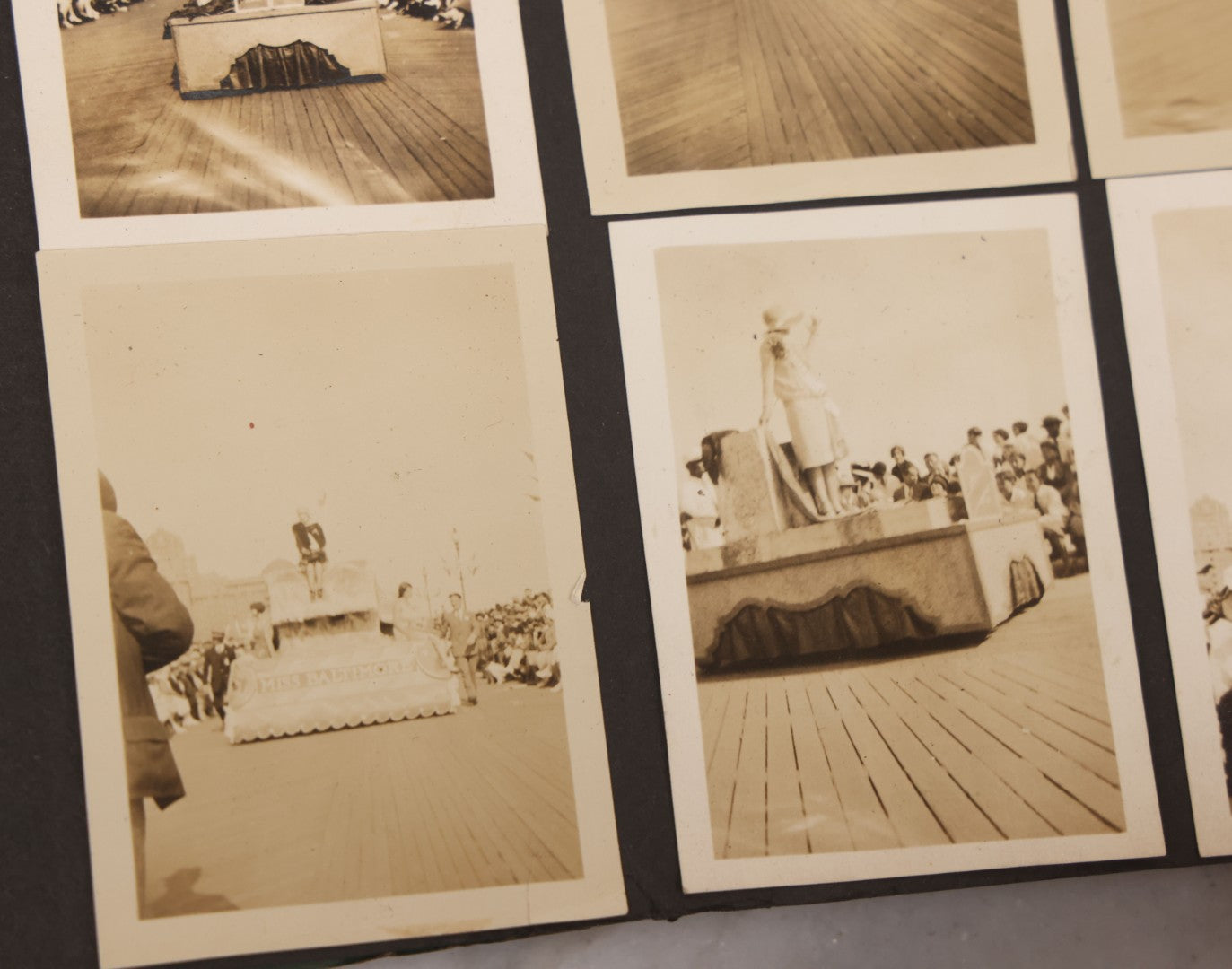 Lot 086 - Pair Of Rough Condition Vintage Snapshot Photo Albums With Dozens Of Photos Including Many Taken On And Around Heinz Pier, Atlantic City, New Jersey, And Other Lakes And Beaches In Upstate, New York