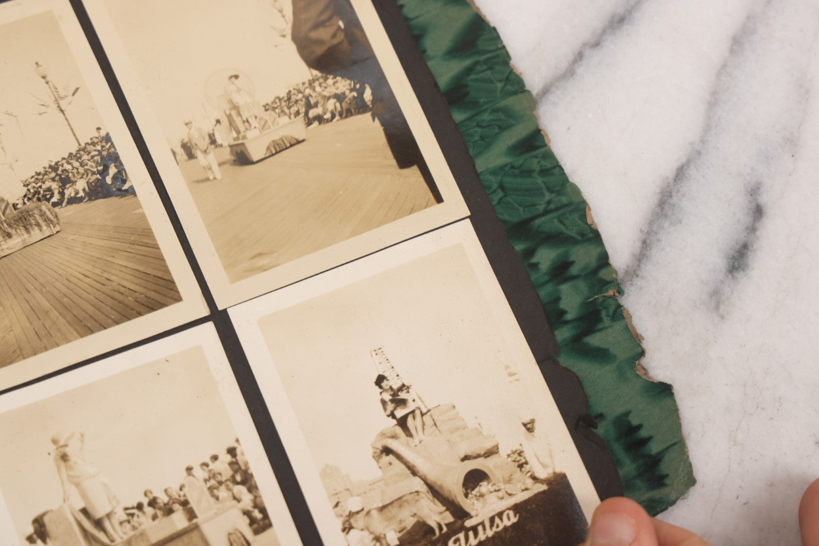 Lot 086 - Pair Of Rough Condition Vintage Snapshot Photo Albums With Dozens Of Photos Including Many Taken On And Around Heinz Pier, Atlantic City, New Jersey, And Other Lakes And Beaches In Upstate, New York