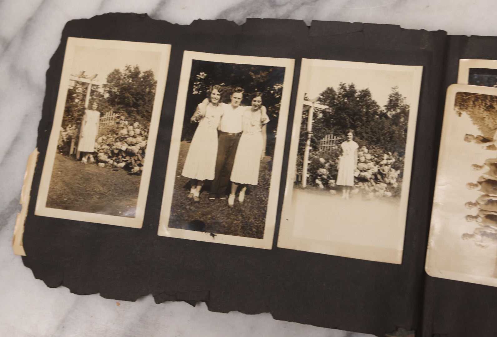Lot 086 - Pair Of Rough Condition Vintage Snapshot Photo Albums With Dozens Of Photos Including Many Taken On And Around Heinz Pier, Atlantic City, New Jersey, And Other Lakes And Beaches In Upstate, New York