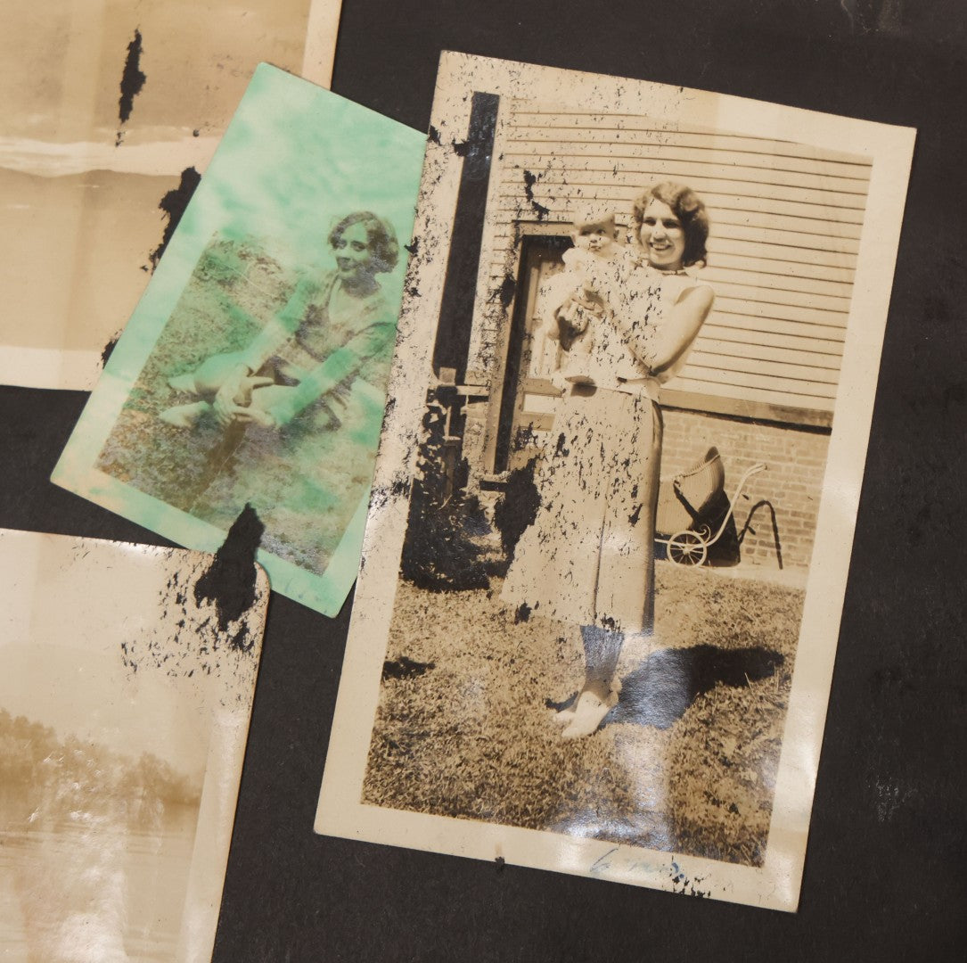 Lot 086 - Pair Of Rough Condition Vintage Snapshot Photo Albums With Dozens Of Photos Including Many Taken On And Around Heinz Pier, Atlantic City, New Jersey, And Other Lakes And Beaches In Upstate, New York