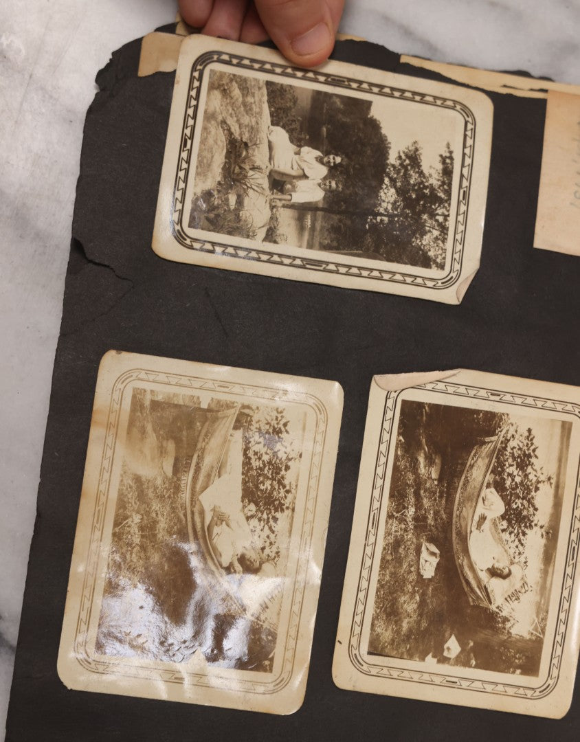 Lot 086 - Pair Of Rough Condition Vintage Snapshot Photo Albums With Dozens Of Photos Including Many Taken On And Around Heinz Pier, Atlantic City, New Jersey, And Other Lakes And Beaches In Upstate, New York