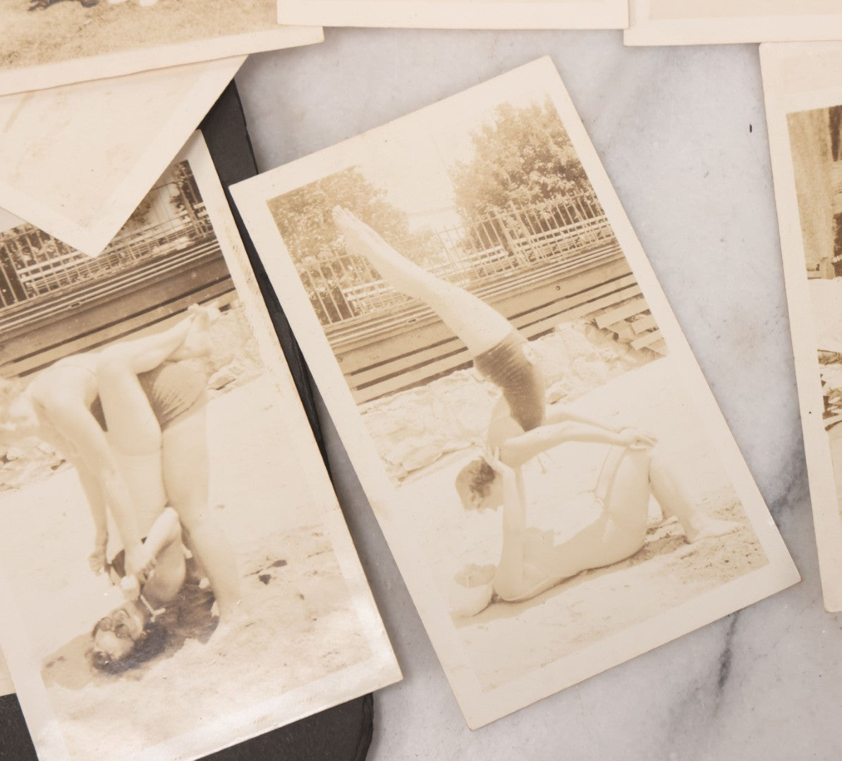 Lot 086 - Pair Of Rough Condition Vintage Snapshot Photo Albums With Dozens Of Photos Including Many Taken On And Around Heinz Pier, Atlantic City, New Jersey, And Other Lakes And Beaches In Upstate, New York