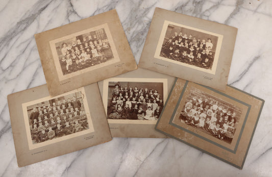 Lot 088 - Grouping Of Five Antique Scottish Boarded School Children Class Photographs, Four By M. Pearlmann & Co. And One By Mellish, Both Of Glasgow