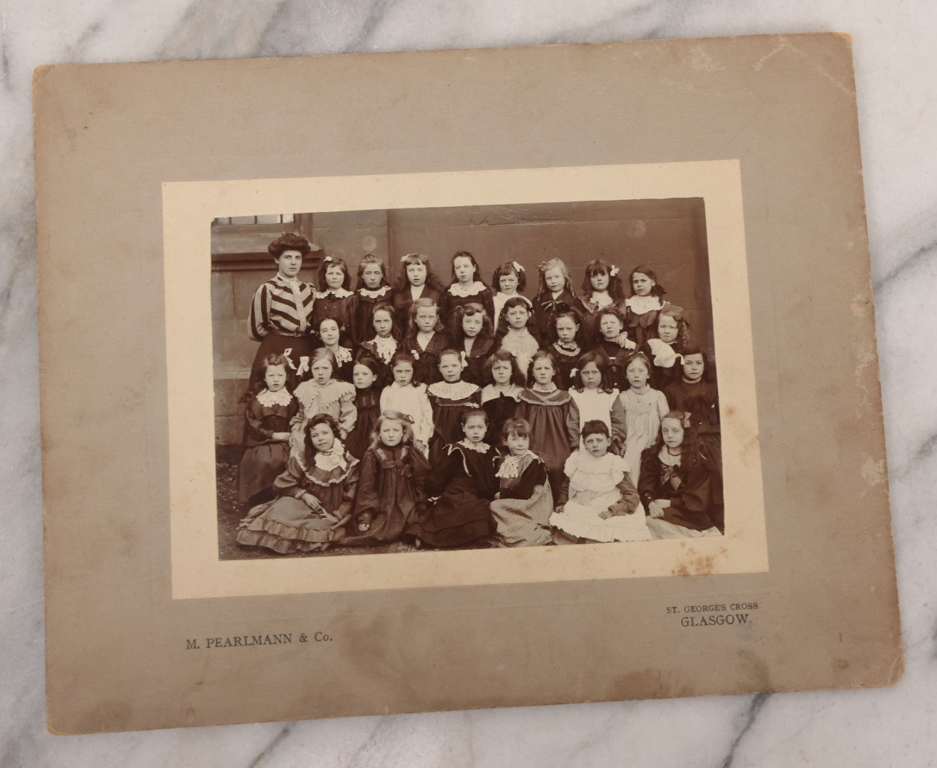 Lot 088 - Grouping Of Five Antique Scottish Boarded School Children Class Photographs, Four By M. Pearlmann & Co. And One By Mellish, Both Of Glasgow