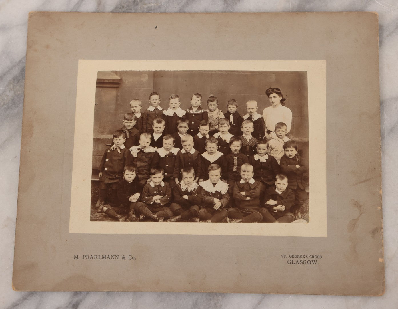 Lot 088 - Grouping Of Five Antique Scottish Boarded School Children Class Photographs, Four By M. Pearlmann & Co. And One By Mellish, Both Of Glasgow