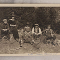 Lot 099 - Single Antique Snapshot Photograph Of A Group Of Friends Posing And Drinking On A Hike