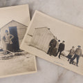 Lot 104 - Pair Of Antique Snapshot Photograph Of Men And Women At Ice Fishing Hut, With Wooden Sled, World Soap Crate, Concord, New Hampshire