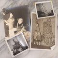 Lot 107 - Grouping Of Four Vintage Christmas Photographs Including Kids Scared Of Santa, And Photos By Christmas Tree