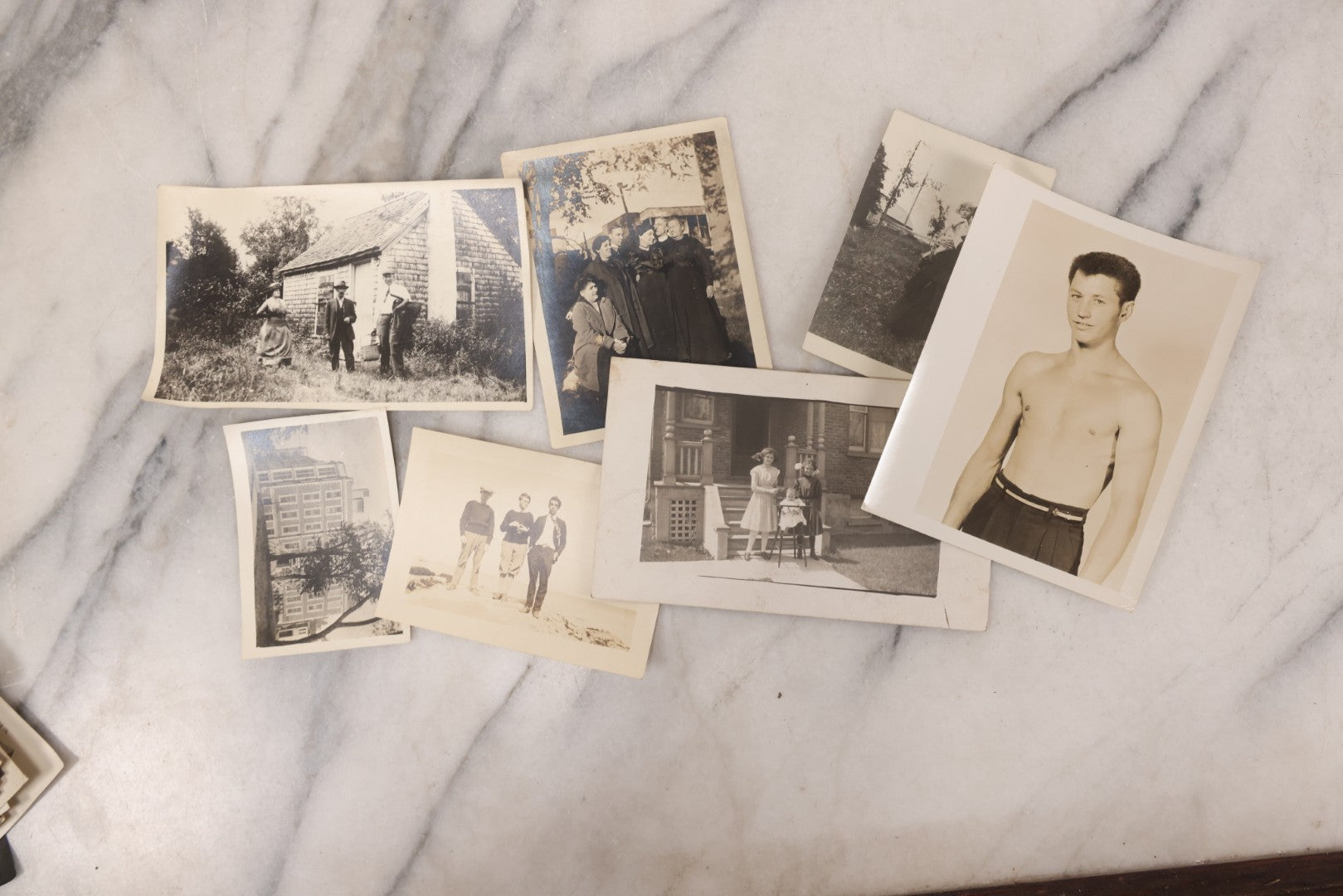 Lot 108 - End Lot Grouping Of 50+ Antique And Vintage Snapshot Photographs Of People, Places, And Other Scenes, Including Automobiles, Outings, Portraits, Buildings, And More