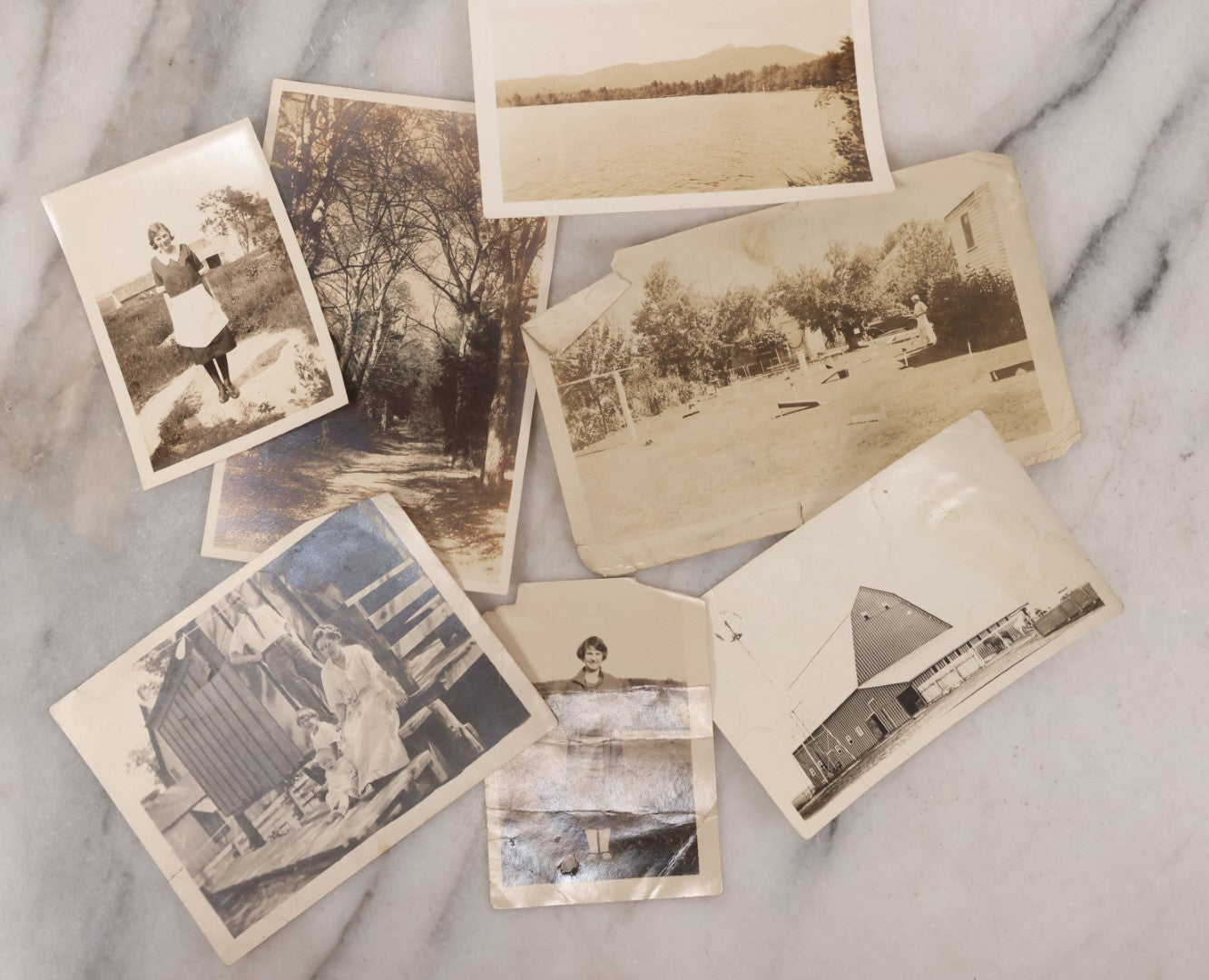 Lot 108 - End Lot Grouping Of 50+ Antique And Vintage Snapshot Photographs Of People, Places, And Other Scenes, Including Automobiles, Outings, Portraits, Buildings, And More