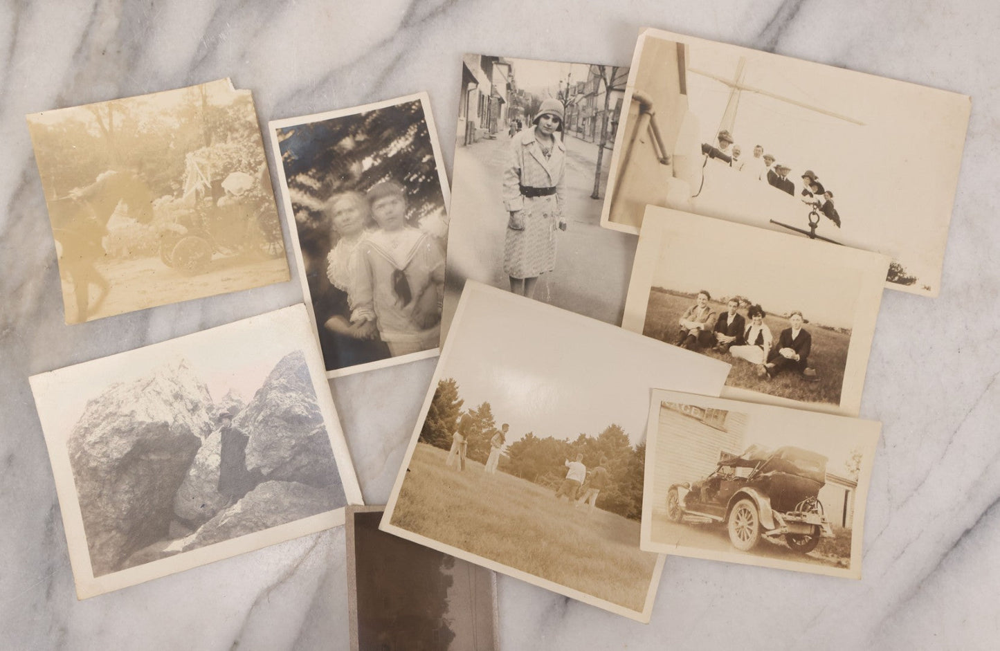 Lot 108 - End Lot Grouping Of 50+ Antique And Vintage Snapshot Photographs Of People, Places, And Other Scenes, Including Automobiles, Outings, Portraits, Buildings, And More