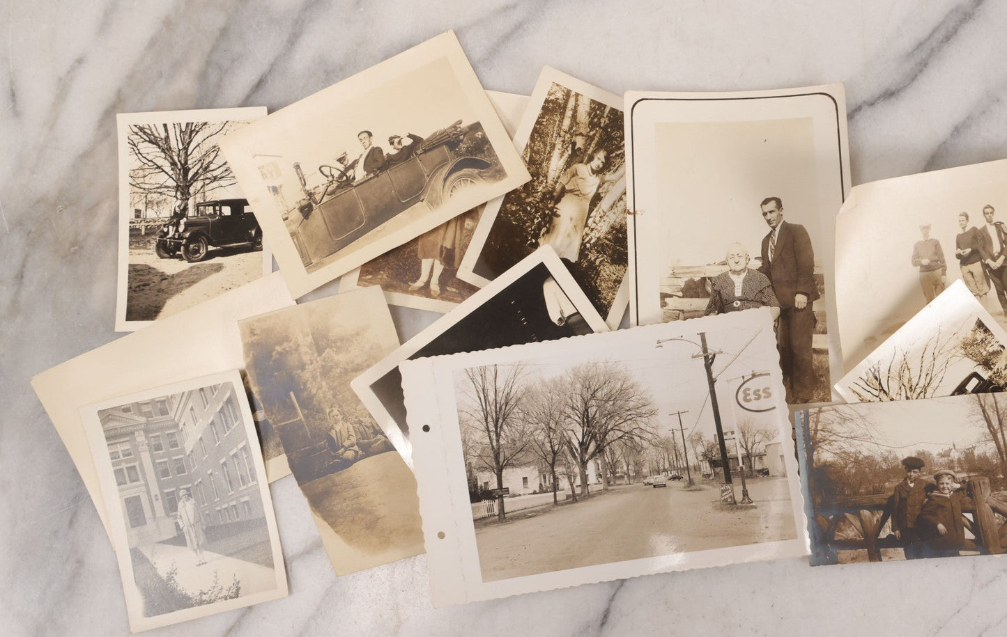 Lot 108 - End Lot Grouping Of 50+ Antique And Vintage Snapshot Photographs Of People, Places, And Other Scenes, Including Automobiles, Outings, Portraits, Buildings, And More