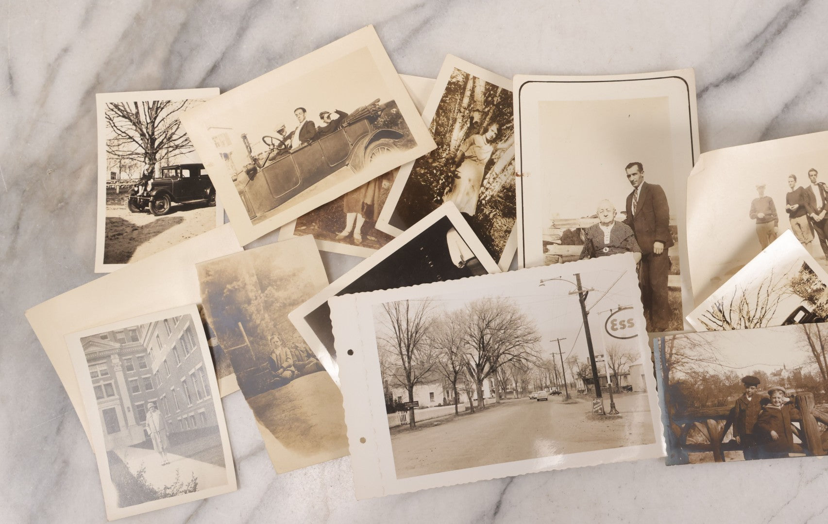 Lot 108 - End Lot Grouping Of 50+ Antique And Vintage Snapshot Photographs Of People, Places, And Other Scenes, Including Automobiles, Outings, Portraits, Buildings, And More