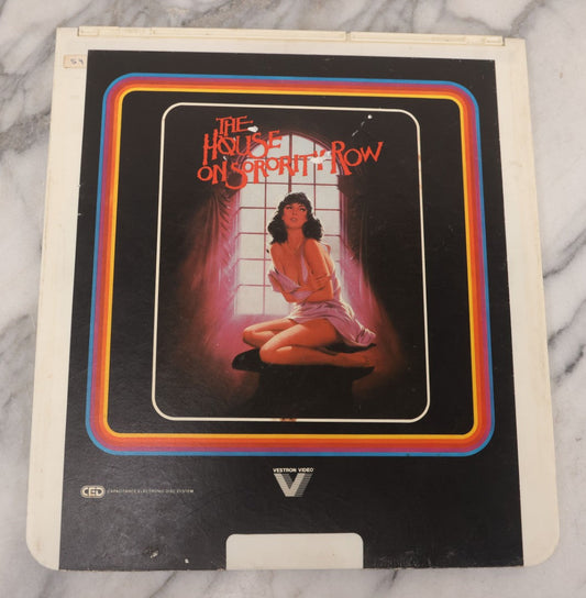 Lot 113 - "The House On Sorority Row" (1983) Vintage Horror Movie Directed By Mark Rosman, Vestron Video Disc, Capacitance Electronic Disc (CED), Copyright 1983 Vestron Incorporated
