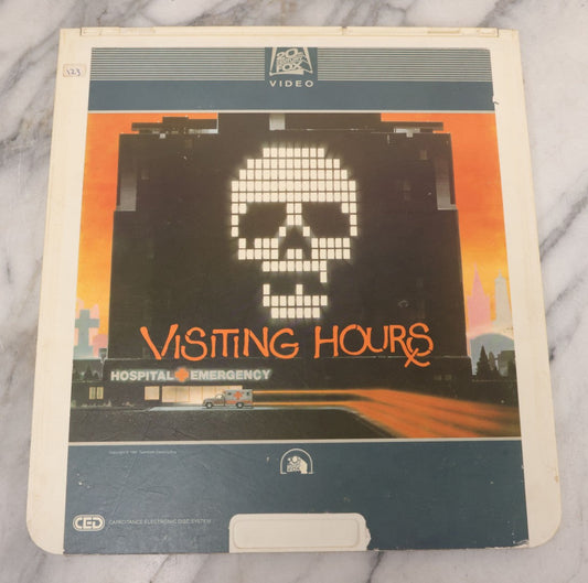 Lot 116 - "Visiting Hours" (1982) Vintage Horror Movie Directed By Jean-Claude Lord, 20th Century Fox Video Disc, Capacitance Electronic Disc (CED), Copyright 1982 Twentieth Century-Fox Video, Inc.