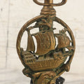 Lot 020 - Vintage Nautical Figural Lamp With Spanish Galleon Ship Atop Wave,. Everlight Brand, Circa 1920s Rewired, Working, 10-1/2" Height