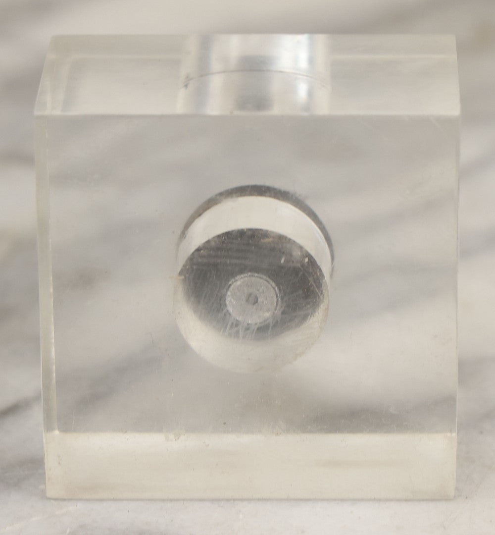 Lot 026 - Vintage Novelty Eyeball Lucite Paperweight, Eye Opens And Closes