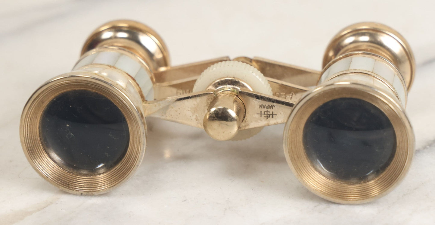 Lot 028 - Vintage Mother Of Pearl And Brass Opera Glasses Swift Duchess Model No. 708, Made In Japan, Working Condition