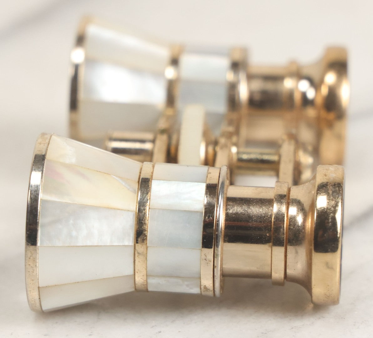 Lot 028 - Vintage Mother Of Pearl And Brass Opera Glasses Swift Duchess Model No. 708, Made In Japan, Working Condition