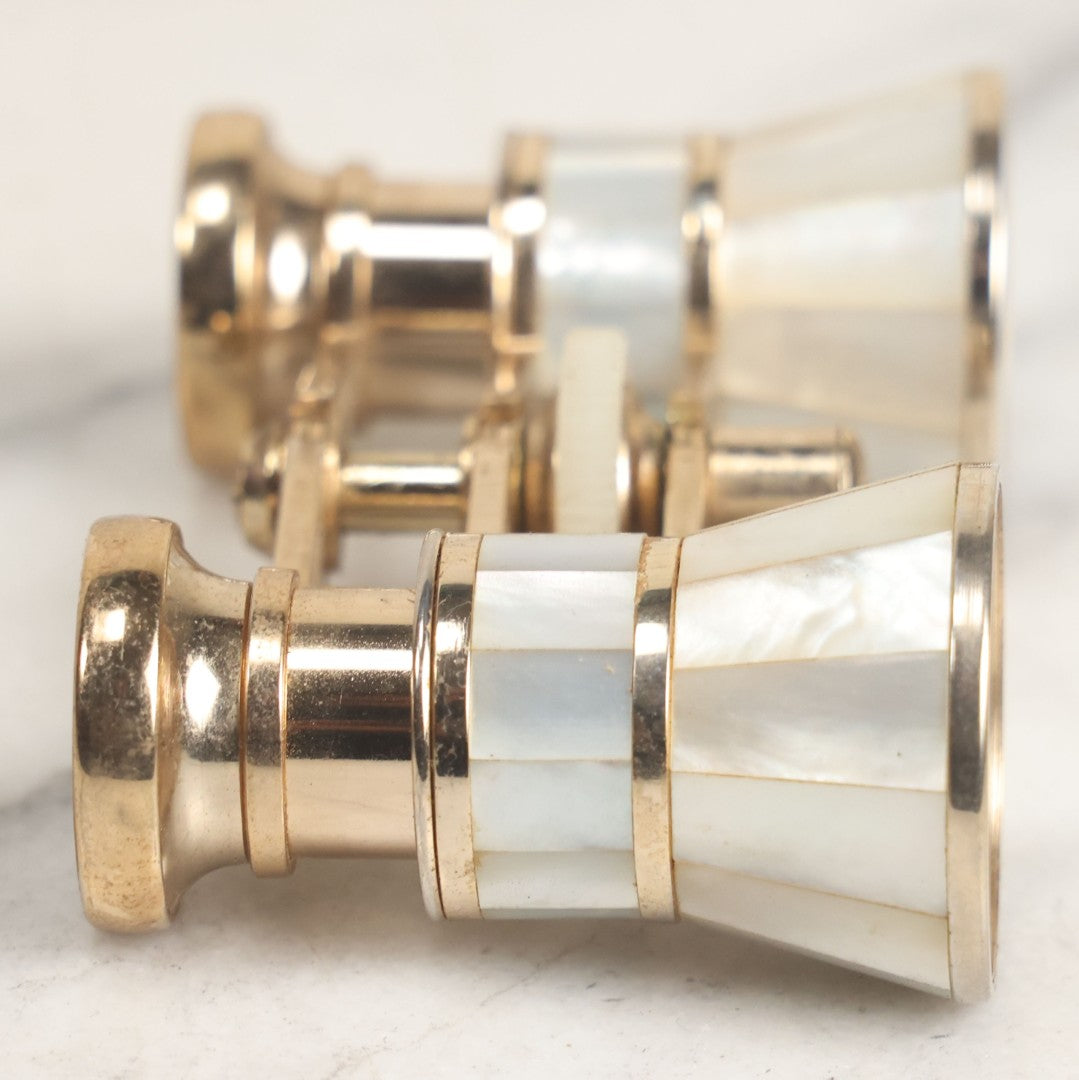 Lot 028 - Vintage Mother Of Pearl And Brass Opera Glasses Swift Duchess Model No. 708, Made In Japan, Working Condition