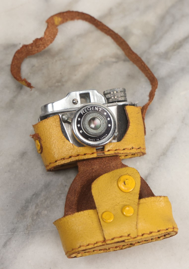 Lot 029 - Vintage Regent Satellite Miniature Novelty Spy Camera With Original Yellow Body Cover, Advertising Box, With Paperwork, Made In Japan