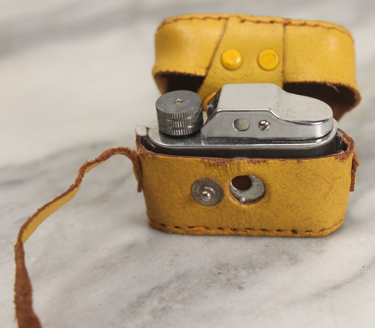 Lot 029 - Vintage Regent Satellite Miniature Novelty Spy Camera With Original Yellow Body Cover, Advertising Box, With Paperwork, Made In Japan