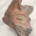 Lot 039 - Vintage Replica Pre-Columbian Style Mesoamerican Artifact, Wolf Canine Head Bearing Teeth Circa Mid-20th Century