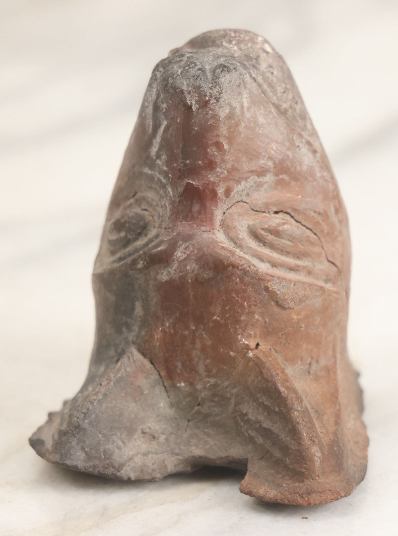 Lot 039 - Vintage Replica Pre-Columbian Style Mesoamerican Artifact, Wolf Canine Head Bearing Teeth Circa Mid-20th Century