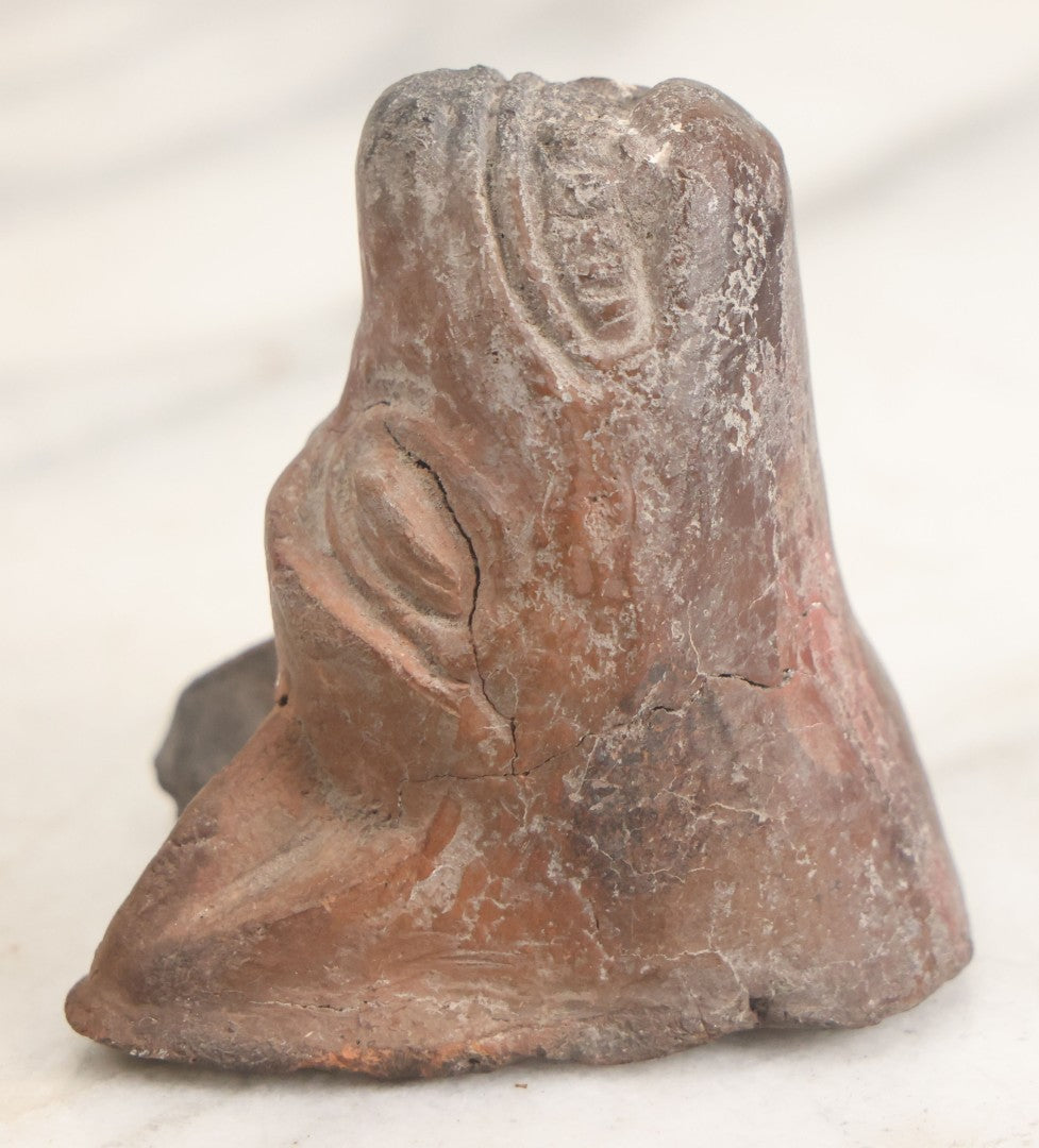 Lot 039 - Vintage Replica Pre-Columbian Style Mesoamerican Artifact, Wolf Canine Head Bearing Teeth Circa Mid-20th Century