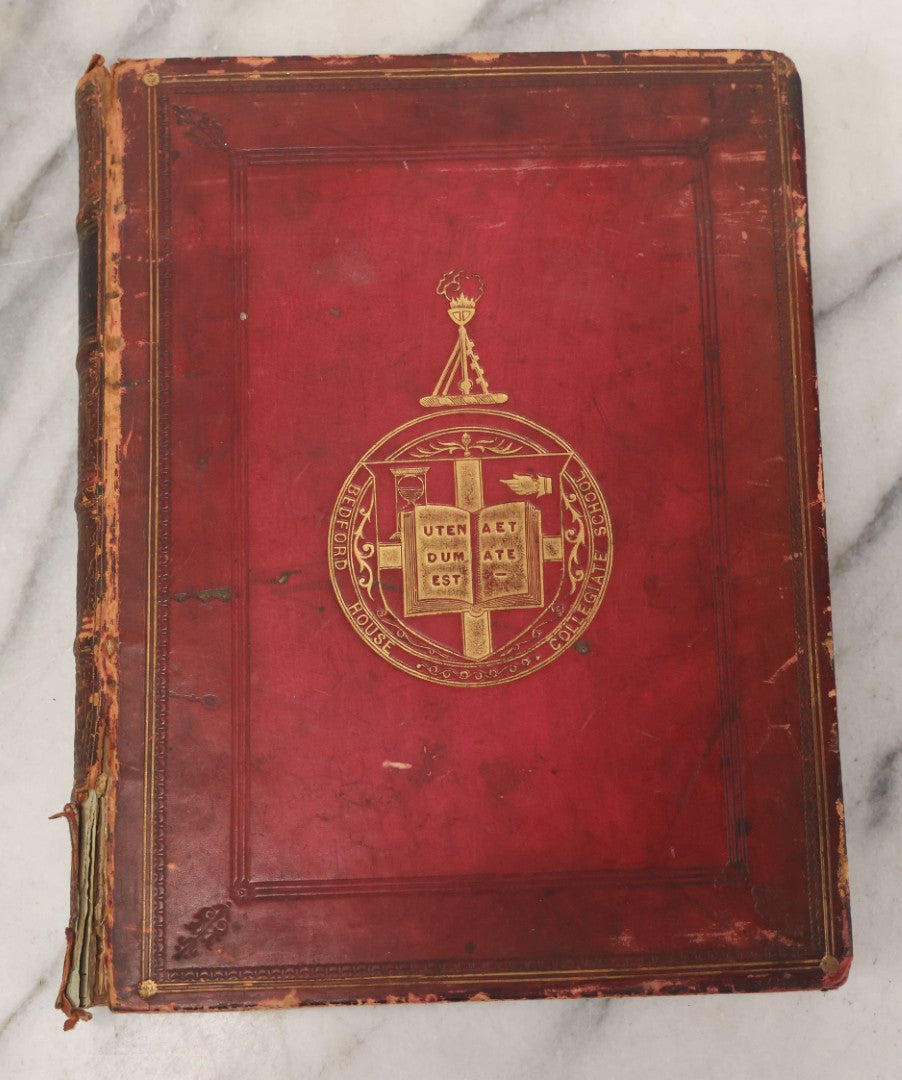 Lot 052 - "Stories About Animals" Antique Book By Thomas Jackson, Third Edition, Illustrated, With Custom Fine Binding For Bedford House Collegiate School, Cassell Petter & Galpin, Publishers London, Paris & New York, Circa 1880