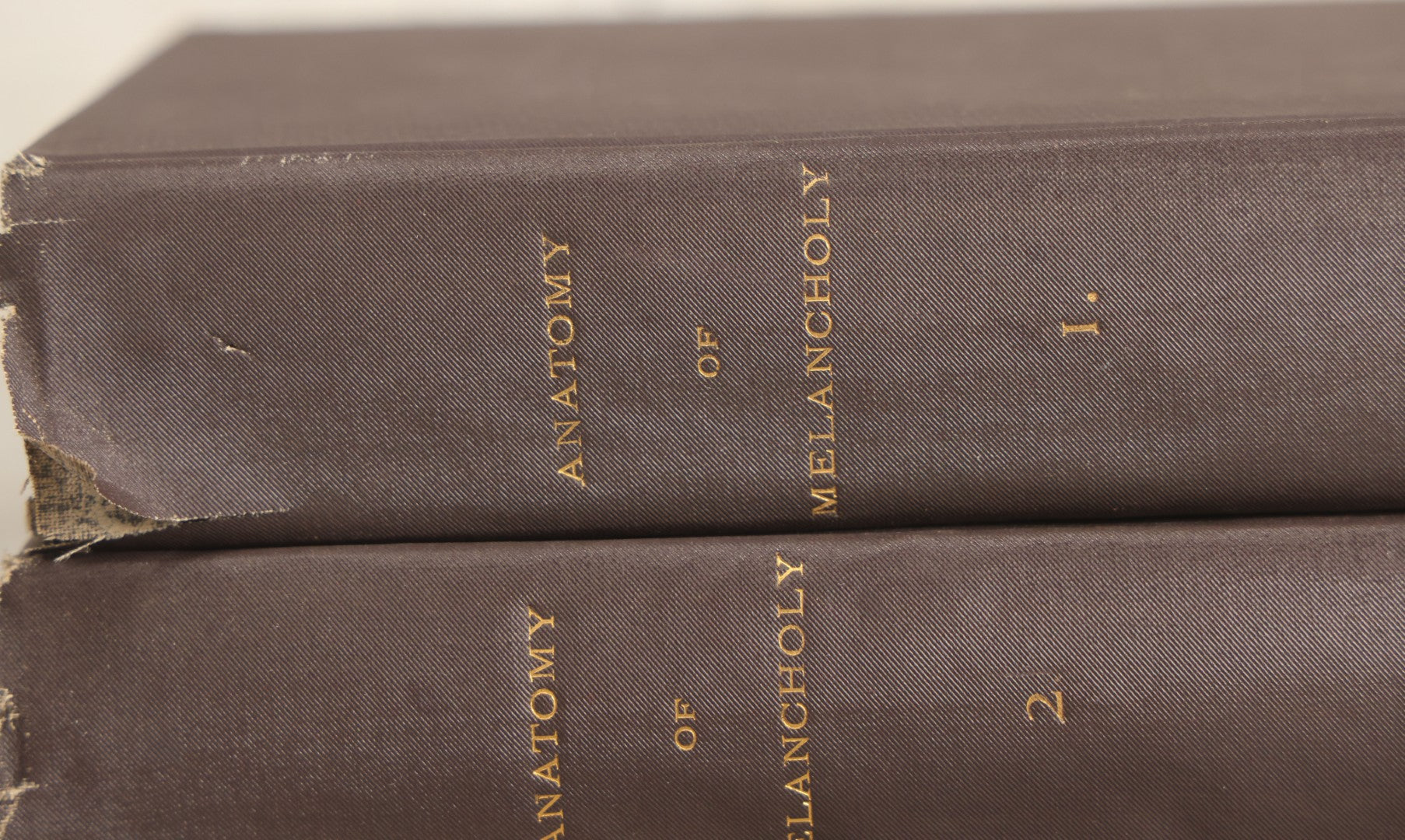 Lot 054 - "The Anatomy Of Melancholy, What It Is With All The Kinds Causes Symptoms Prognostics And Several Cures" Antique 3 Vol. Book Set By Democritus Junior (Robert Burton), Early Study Of Depression, New Edition, W.J. Widdleton, Pub., N.Y., 1870