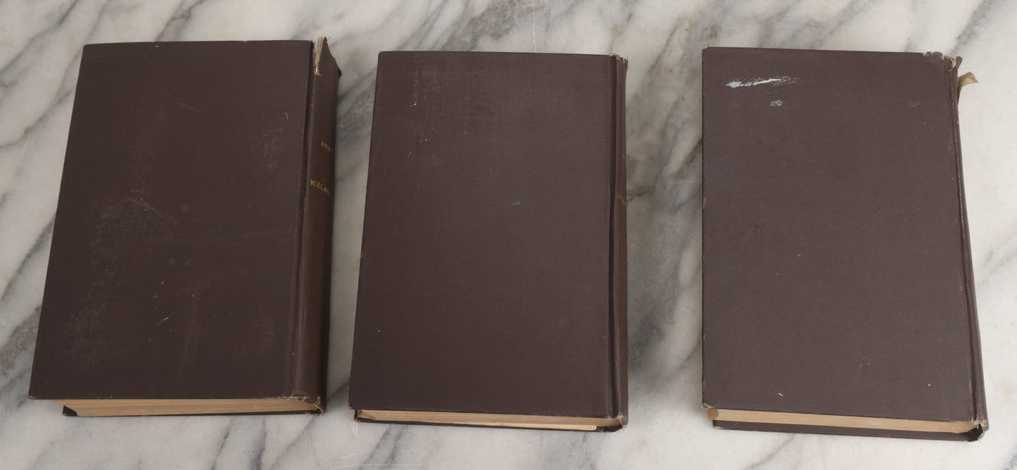 Lot 054 - "The Anatomy Of Melancholy, What It Is With All The Kinds Causes Symptoms Prognostics And Several Cures" Antique 3 Vol. Book Set By Democritus Junior (Robert Burton), Early Study Of Depression, New Edition, W.J. Widdleton, Pub., N.Y., 1870