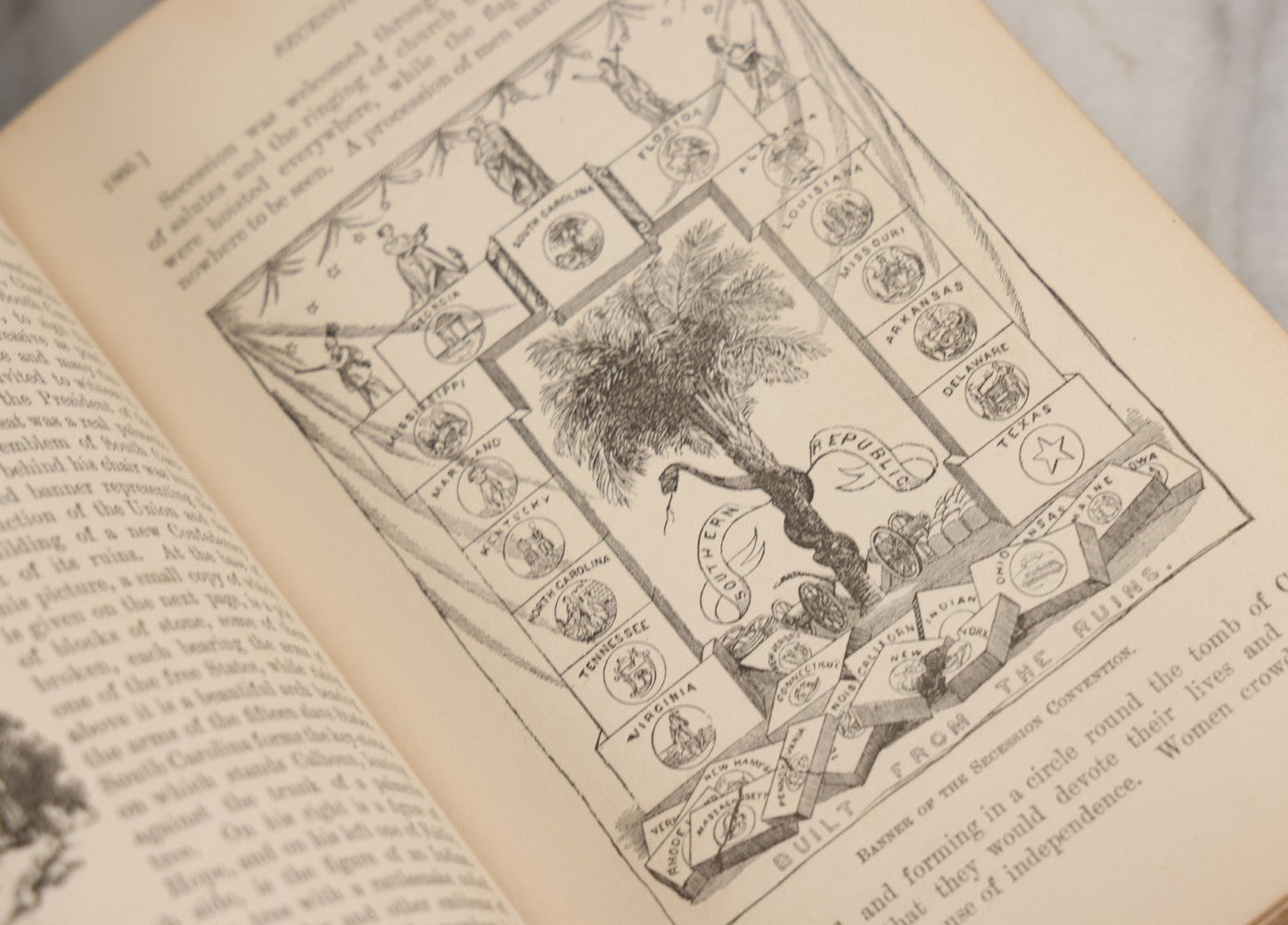 Lot 057 - "Young Folks History Of The War For The Union" Antique Civil War History Book By John D. Champlin, Jr., Illustrated, Henry Holt And Company, Publisher, New York, 1881, Note Poor Condition, Binding Shot