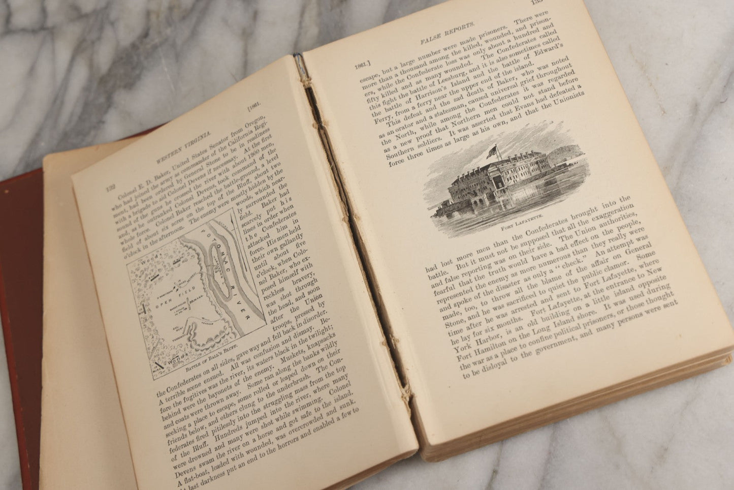 Lot 057 - "Young Folks History Of The War For The Union" Antique Civil War History Book By John D. Champlin, Jr., Illustrated, Henry Holt And Company, Publisher, New York, 1881, Note Poor Condition, Binding Shot