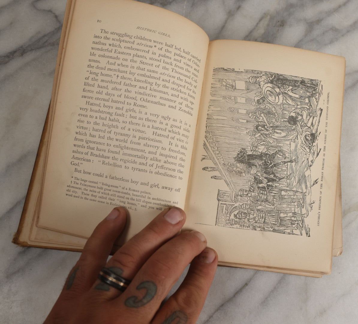 Lot 058 - "Historic Girls: Stories Of Girls Who Have Influenced The History Of Their Times" Antique Book By E.S. Brooks Illustrated, G.P. Putnam's Sons Publishers New York & London, 1894, Note Poor Condition, Binding Shot