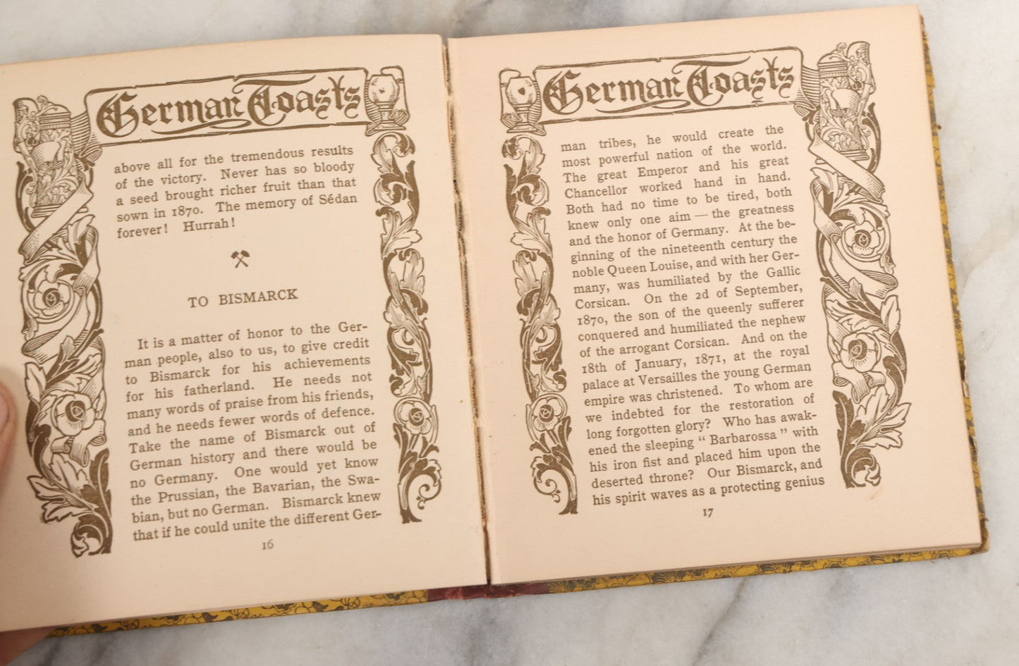 Lot 059 - "German Toasts" Antique Book By Charles Henry Octavius H.M. Caldwell Co., Publishers New York And Boston, 1912