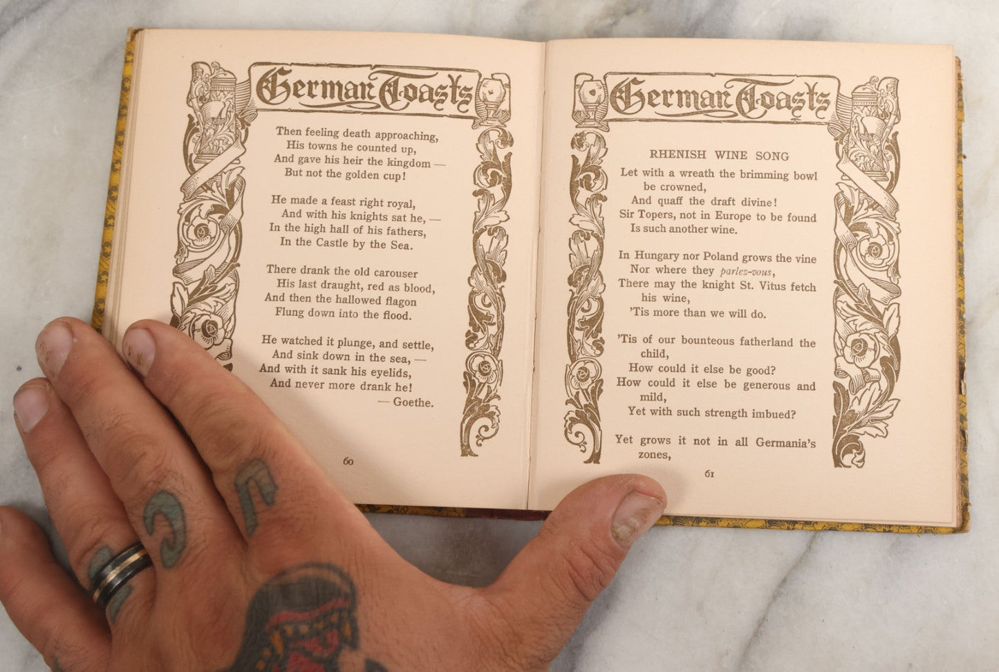 Lot 059 - "German Toasts" Antique Book By Charles Henry Octavius H.M. Caldwell Co., Publishers New York And Boston, 1912