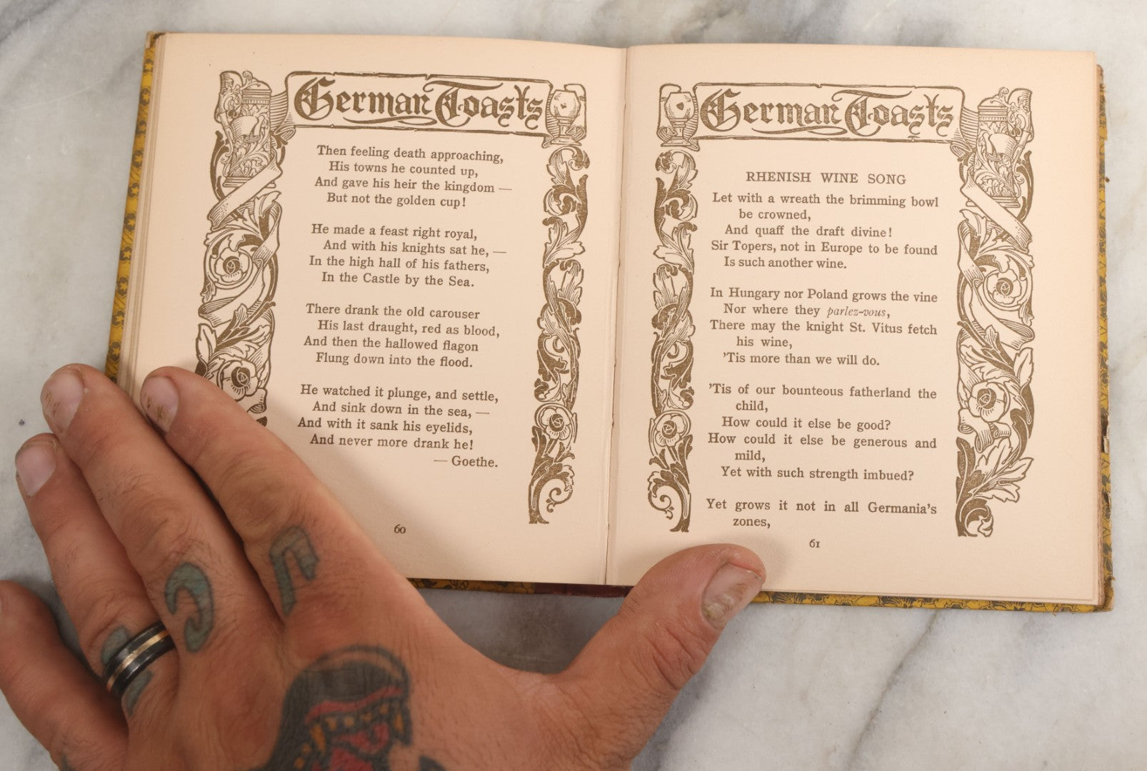 Lot 059 - "German Toasts" Antique Book By Charles Henry Octavius H.M. Caldwell Co., Publishers New York And Boston, 1912