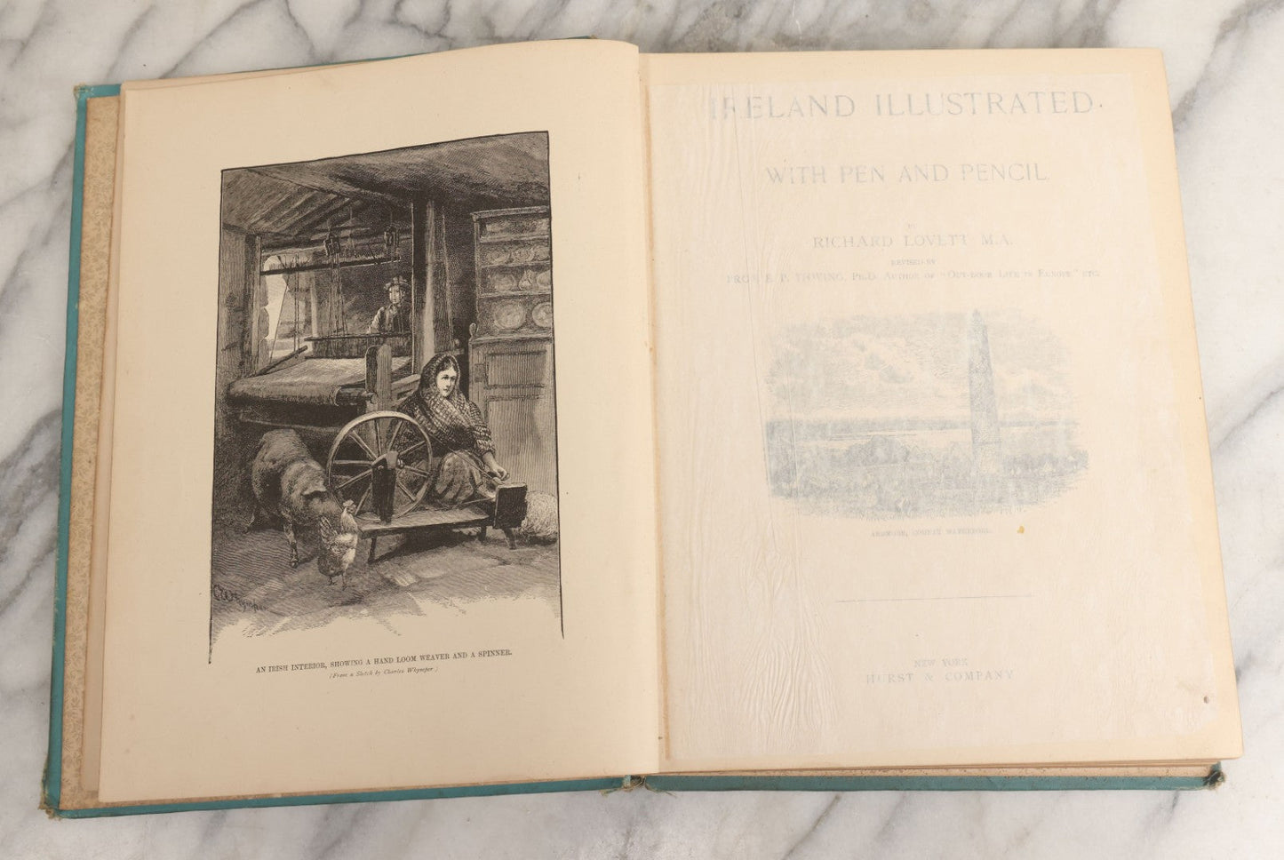 Lot 060 - "Ireland Illustrated With Pen And Pencil" Antique Book By Richard Lovett, Hurst & Company, Publishers New York, 1891