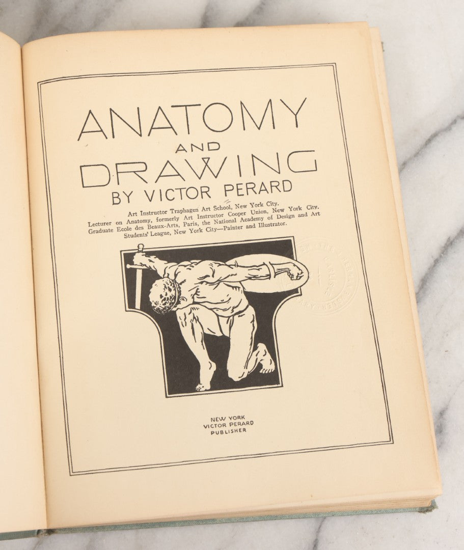 Lot 061 - "Anatomy And Drawing" Vintage Book By Victor Perard With Over One Thousand Illustrations Published By The Author, Third Edition, Fourth Printing, 1940
