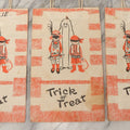 Lot 070 - Grouping Of Three "Trick Or Treat" Halloween Paper Bags With Ghost, Children In Costumes With Names Written In Sharpie Made By Duro Paper Bag Manufacturing Co., Ludlow, Kentucky, Trick Or Treat Design No. 6X