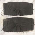 Lot 076 - Pair Of Antique Black Fabric Masks With Molded Eyes And Noses