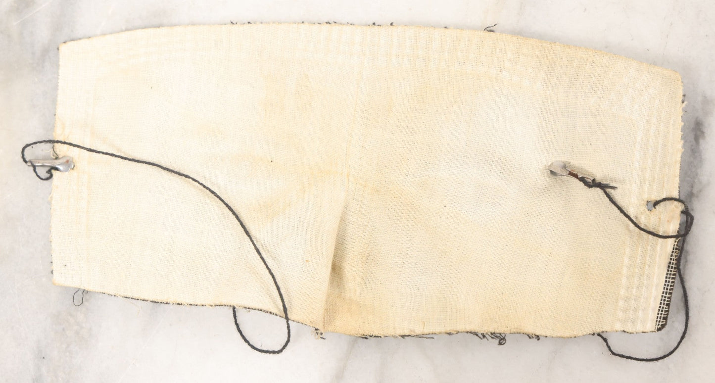 Lot 076 - Pair Of Antique Black Fabric Masks With Molded Eyes And Noses